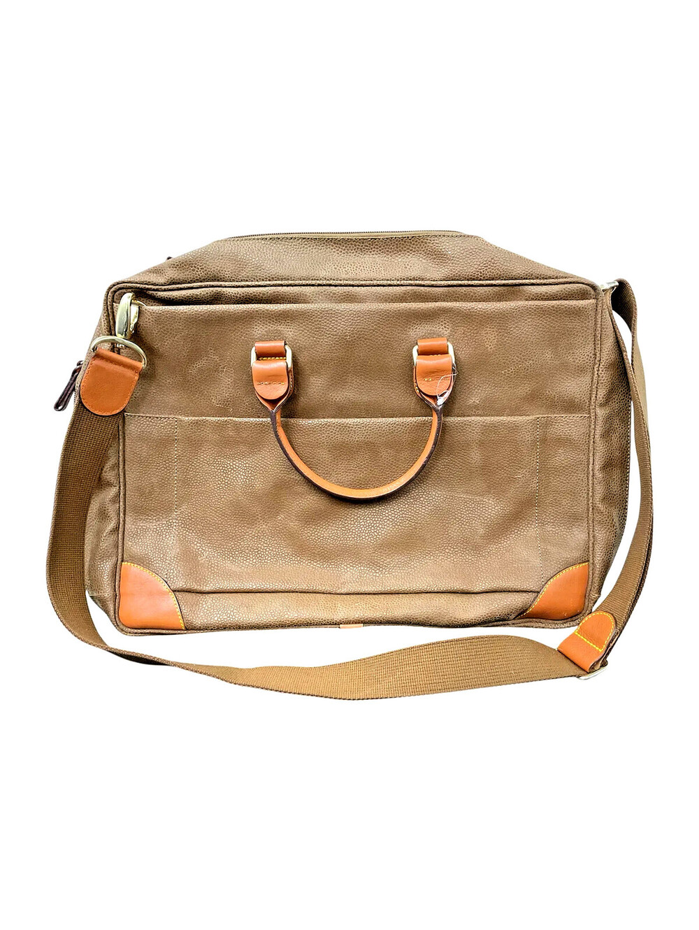 Bric's Brown Canvas and Leather Briefcase Document Case